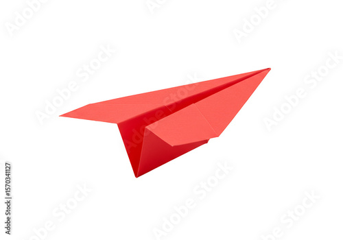 Wallpaper Mural Isolated Red Origami Paper Plane Flying Object On Transparent Background Torontodigital.ca