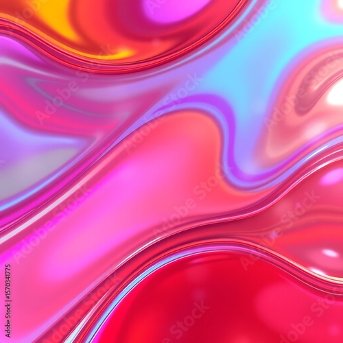 colorful abstract background with reeded glass effect, 3d render	
