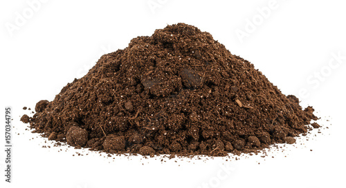 Pile Ground Coffee Powder Brown Texture Isolated Transparent Background