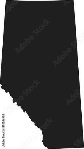 Map of Alberta, Canada-High Detail