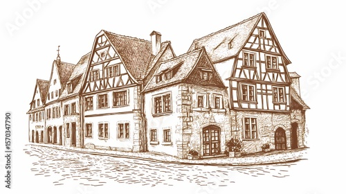 European style buildings in a city street scene.