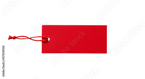Red Tag Label Price Blank Cardboard for Shop Market Isolated
