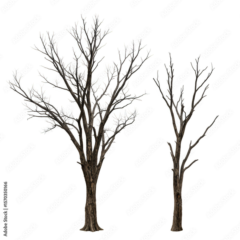 Obraz premium Isolated Tree Branches on Transparent Background Illustration Design