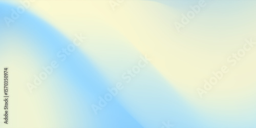 Beautiful Flowing Summer Color Abstract Background. Sky blue and cream gradient mesh background. Refreshing abstraction artwork. Vector Illustration.