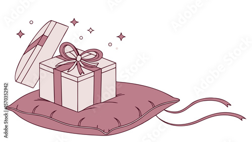 vector illustration of a gift