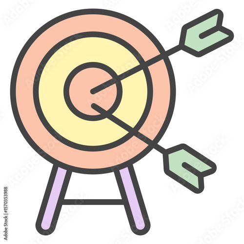 target filled outline style icon