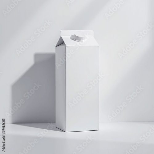 White milk carton mockup