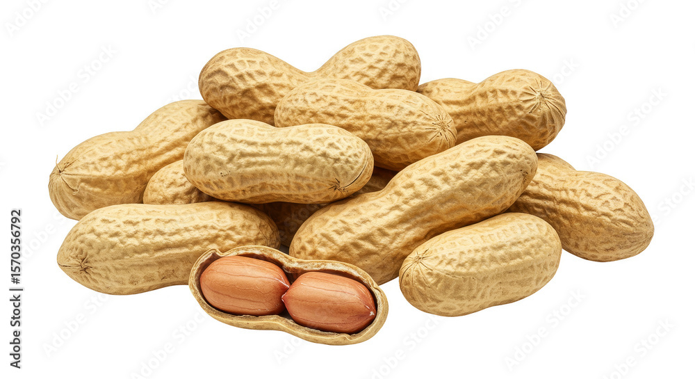 Pile of Shelled Peanuts Healthy Snack Isolated Transparent Background Pile of Shelled Peanuts Healthy Snack Isolated Transparent Background