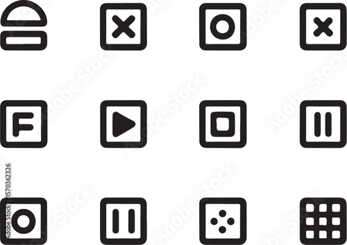 Media Control Icon Set

