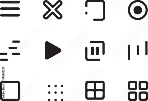Media Control Icon Set

