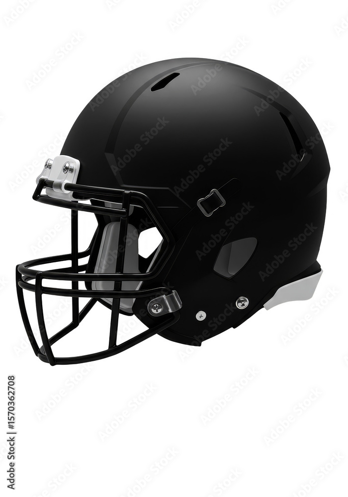 Fototapeta premium Isolated Black Football Helmet for American Team Protective Equipment