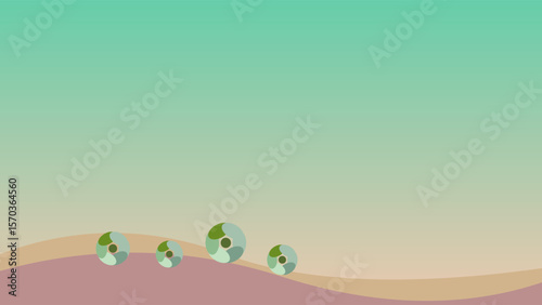 Succulent Plants Growing in Arid Desert Landscape