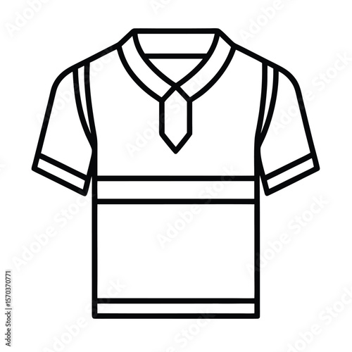 Shirtmminimal vector of rugby jersey front