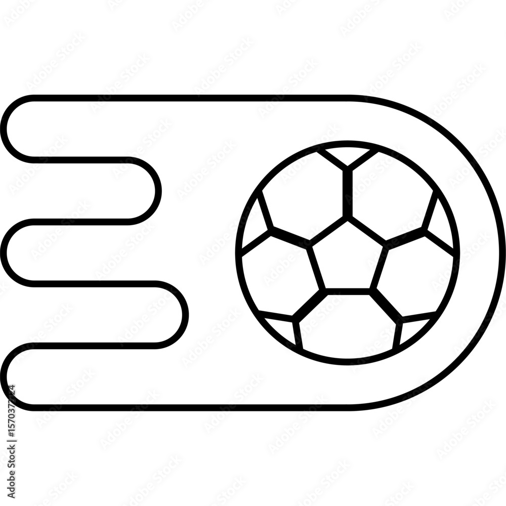 Obraz premium Flat Soccer Ball Vector Illustration