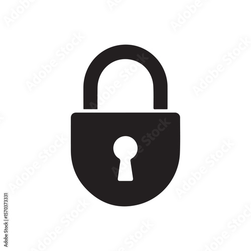Lock icon symbol representing security and privacy