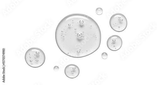 Transparent Gel Liquid Drops Serum Bubbles Abstract Background