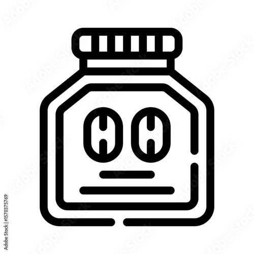 instant coffee line icon