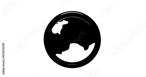 Globe earth icon vector illustration world map geography global sphere planet continent silhouette design 100