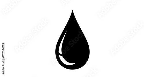 Black water drop vector illustration for graphic design and creative projects stock image liquid symbol 100