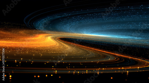 Abstract Flowing Light Patterns in a Dark Environment