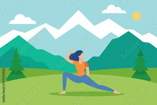 yoga in the mountains