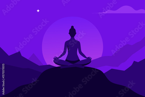 yoga in the lotus position