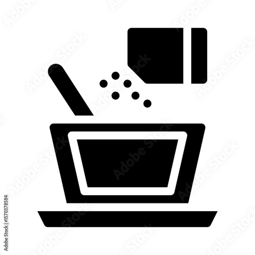 Coffee with Sweetener glyph icon
