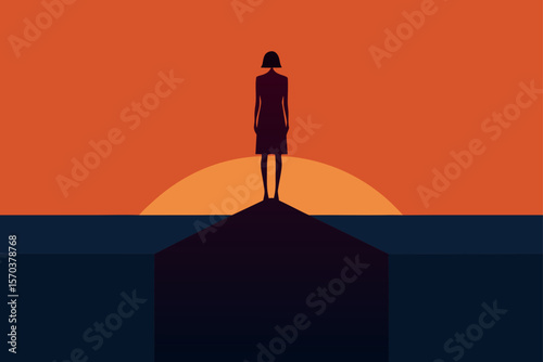 silhouette of a man walking on the street
