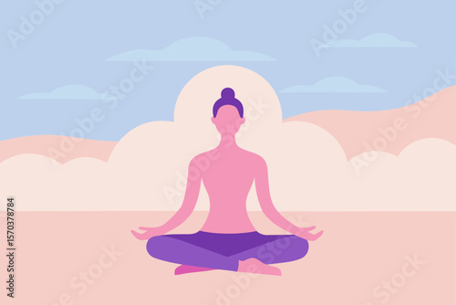 yoga woman silhouette