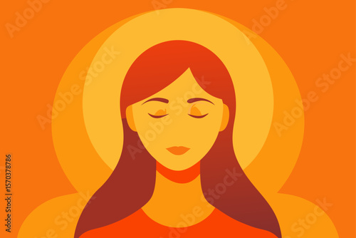 Close-up vector art illustration of a glamorous woman's face with blonde hair, red lips, and elegant makeup, embodying fashion and beauty