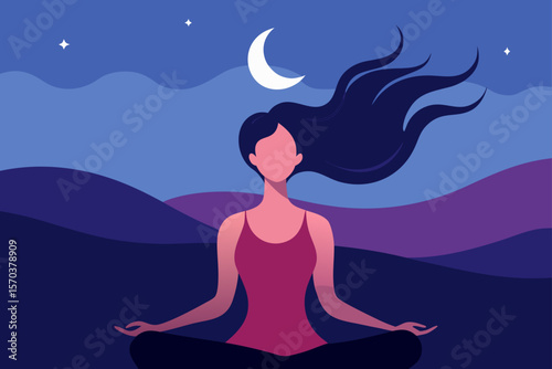 yoga in the lotus pose