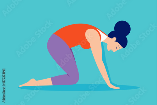woman doing yoga