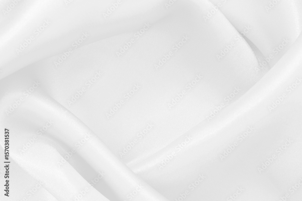 Naklejka premium White fabric texture for background and design, beautiful pattern of silk or linen.