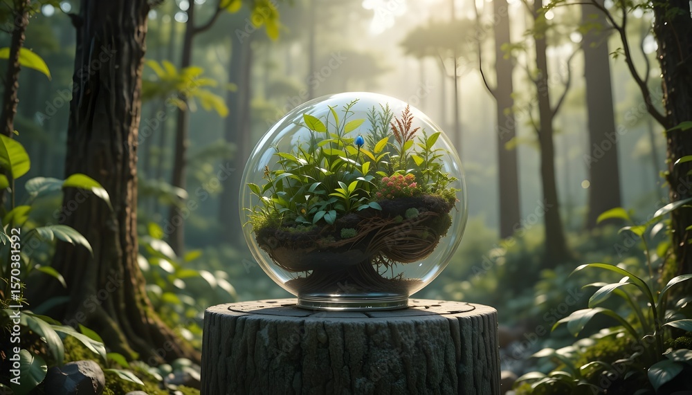 Terrarium in Forest with Natural Light Terrarium in Forest with Natural Light