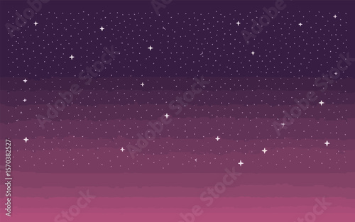 Starry night sky gradient stars purple