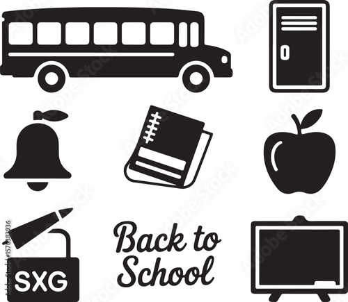 Back to School SVG Icons

