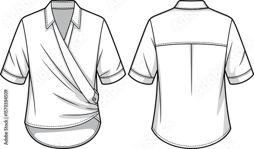 Flowy White Kaftan Kimono with Contrasting Inner Layer and Tie Front, Perfect for Loungewear and Resort Fashion