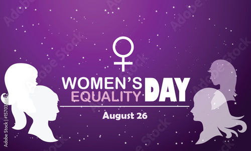 Woman Silhouette for Women Equality Day Poster Design