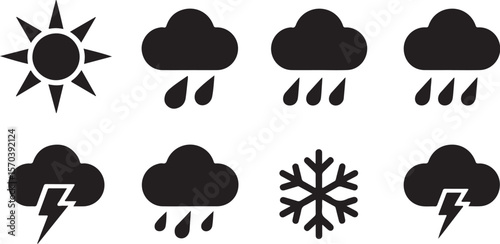 Simple Rainy Weather Vectors

