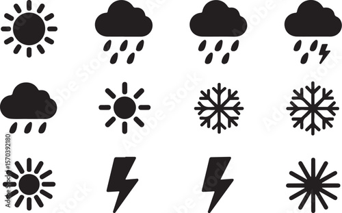 Simple Rainy Weather Vectors


