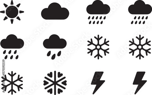 Simple Rainy Weather Vectors

