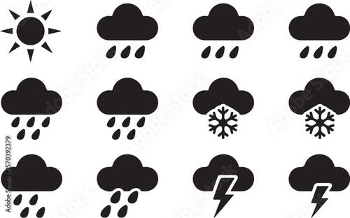 Simple Rainy Weather Vectors


