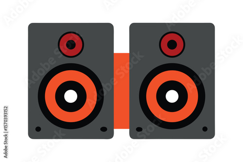 a pair of stereo tweeters on white background