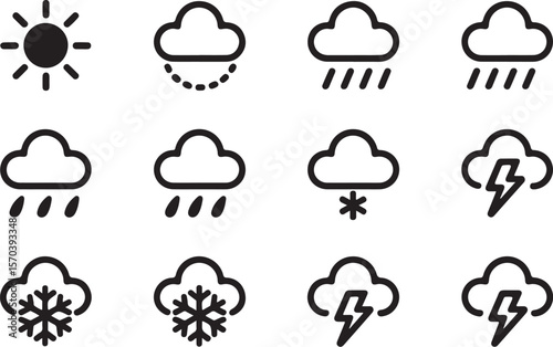 Black White Weather Clipart

