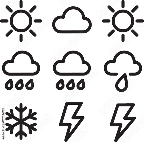 Weather Forecast Icon Set

