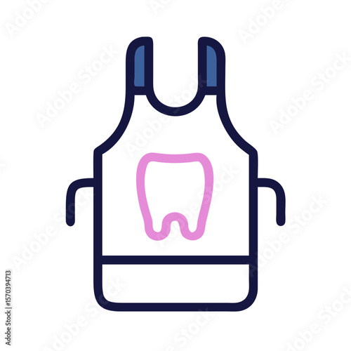 Dental Apron Vector Graphic for Dentistry and Hygiene Services