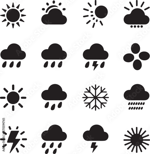 Weather Forecast Icon Set

