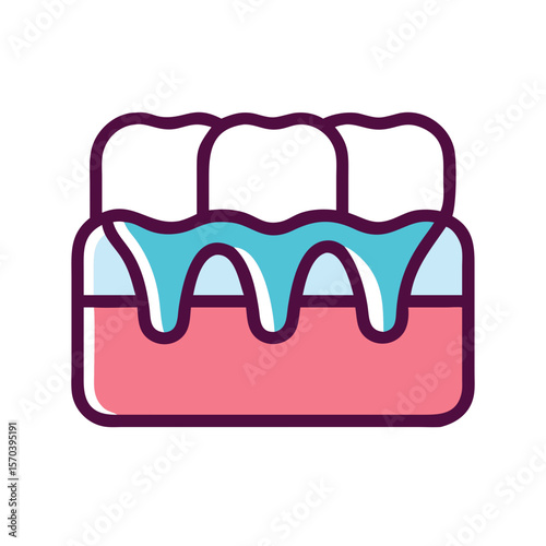 Gingivitis visual illustrating gum disease in a flat design