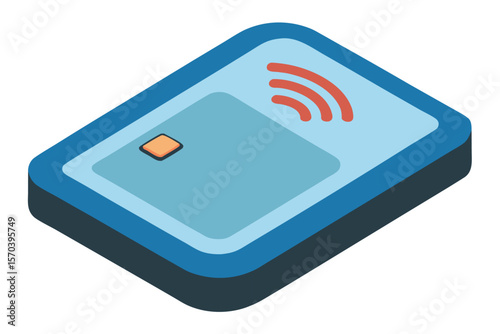  a rfid tag reader on white background
