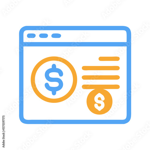 Financial dashboard showing online currency and transactional information